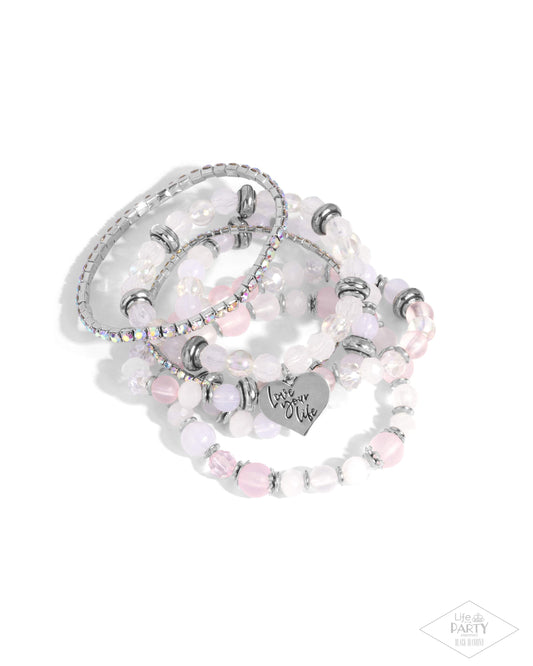 Optimistic Opulence - Pink - Paparazzi Bracelet (2024 Black Diamond)