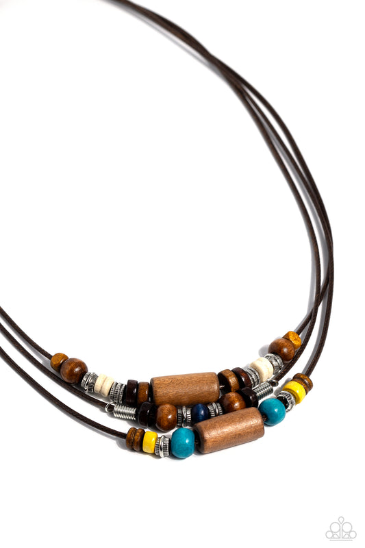 Wish You WOOD - Multi - Paparazzi Necklace