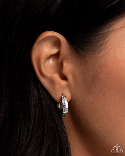 Perceptive Polish - Multi - Paparazzi Mini Hoop Earrings
