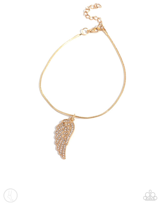 Angelic Accent - Gold Paparazzi Anklet