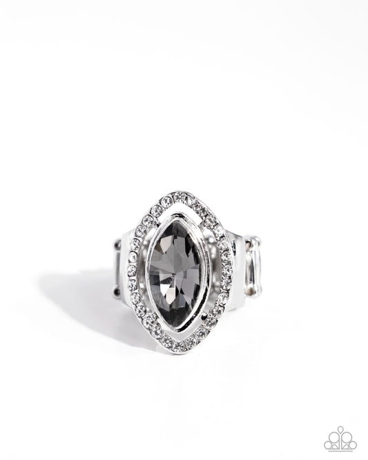 Marquise Majesty - Silver - Paparazzi Ring