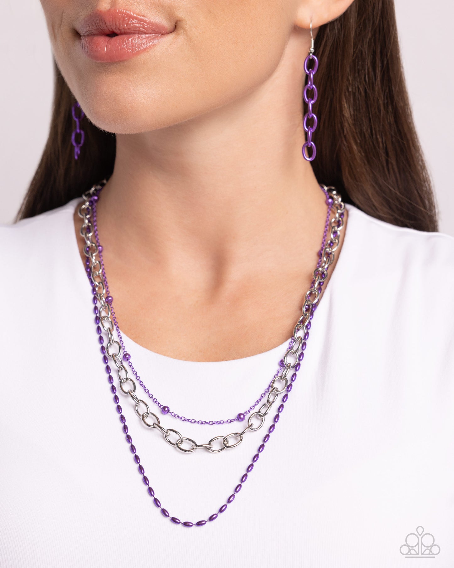 Mardi Gras Mayhem - Purple - Paparazzi Necklace