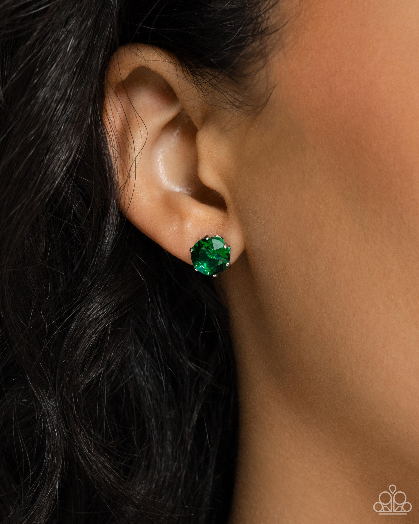 Birthstone Beauty - Green Necklace and Breathtaking Birthstone Green Post Earrings (May)