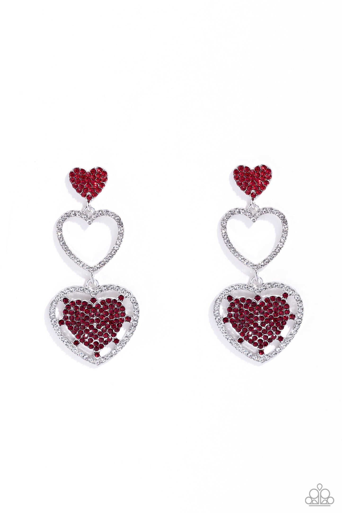Couples Celebration - Red - Paparazzi Earrings