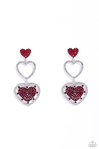 Couples Celebration - Red - Paparazzi Earrings