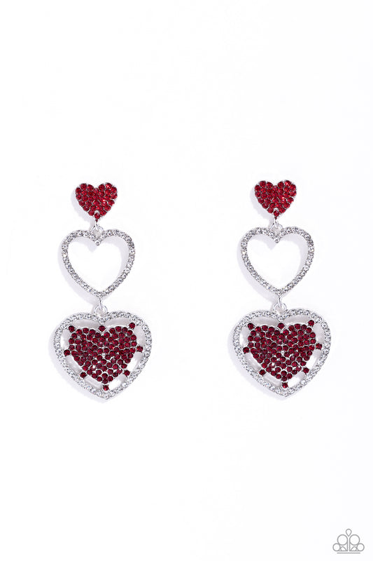 Couples Celebration - Red - Paparazzi Earrings