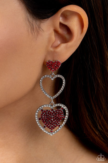 Couples Celebration - Red - Paparazzi Earrings