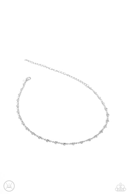 Cupid Catwalk - Silver - Paparazzi Choker Necklace