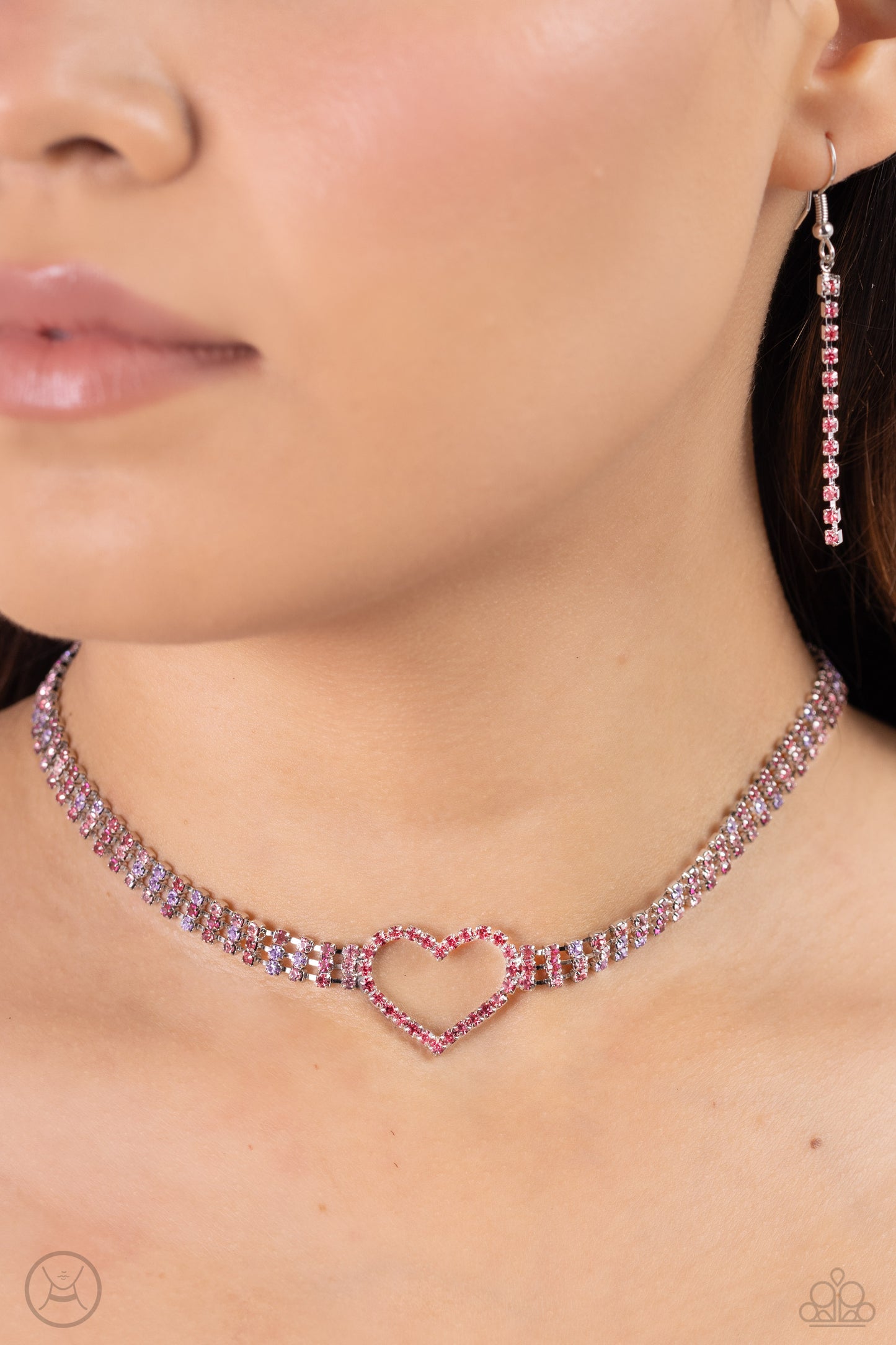 Rows of Romance - Pink - Paparazzi Choker Necklace