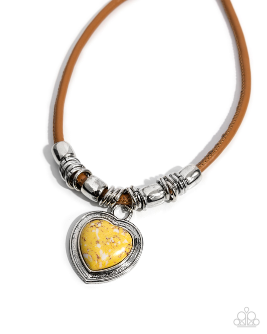 Significant Other - Yellow Paparazzi Necklace