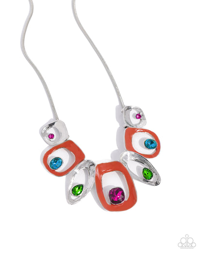 Poetically Painted - Orange - Paparazzi Necklace