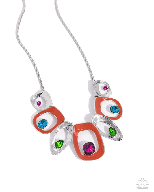 Poetically Painted - Orange - Paparazzi Necklace