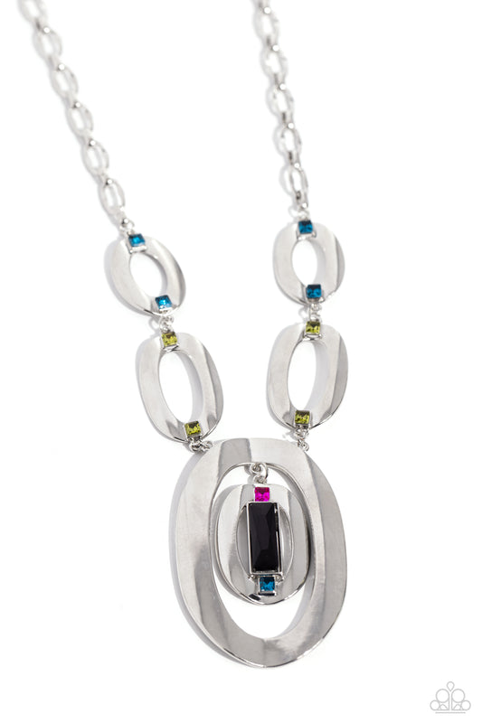 OVAL the Top - Black - Paparazzi Necklace