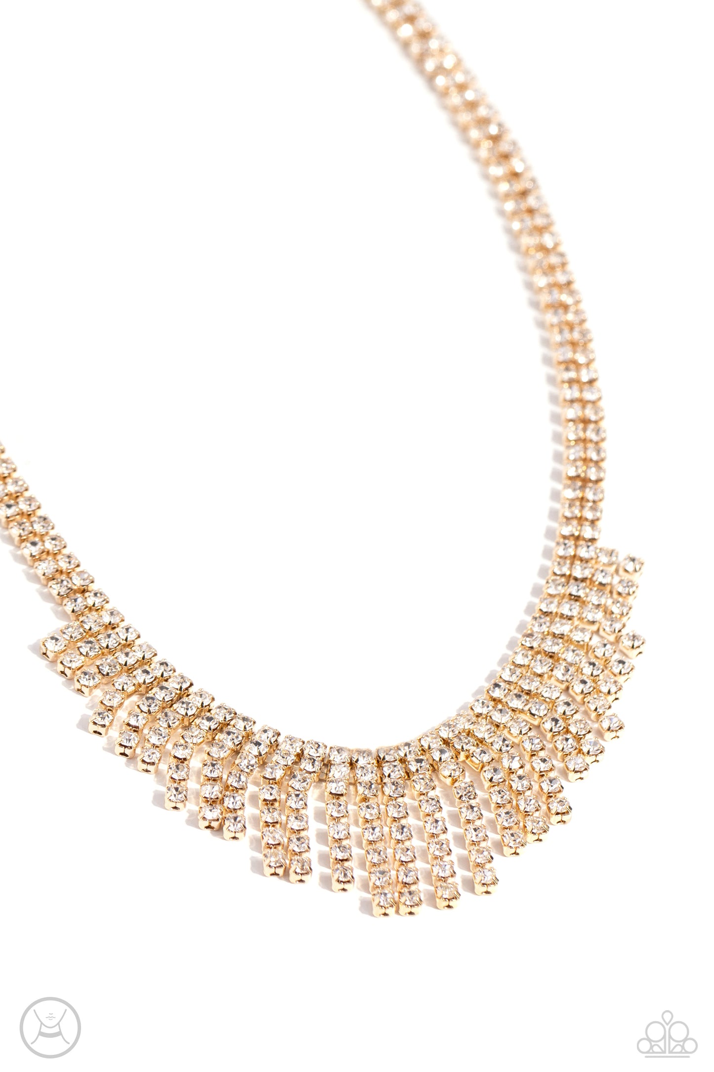 Daring Decadence - Gold Necklace and Curtain Confidence Gold Anklet Set