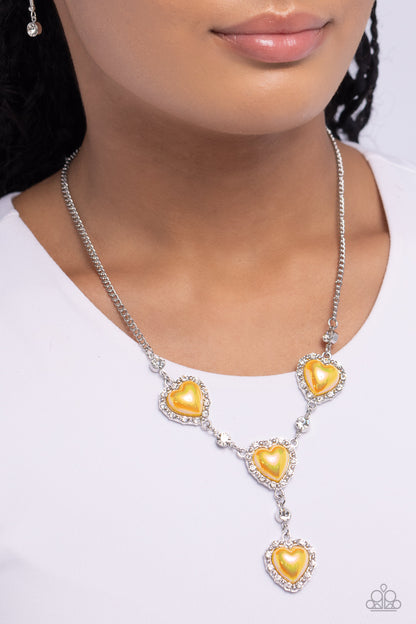Stuck On You - Yellow - Paparazzi Necklace