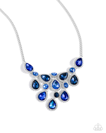 Dripping in Dazzle - Blue - Paparazzi Necklace