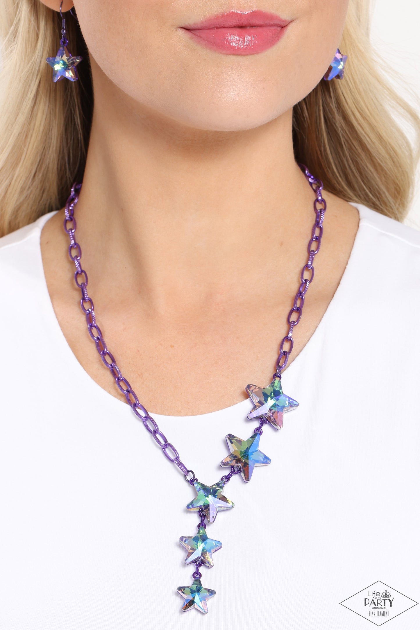 Star-Crossed Sparkle - Purple - Paparazzi Necklace (2023 Pink Diamond LOP)