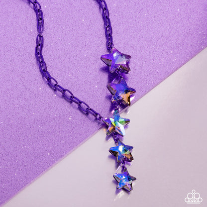 Star-Crossed Sparkle - Purple - Paparazzi Necklace (2023 Pink Diamond LOP)