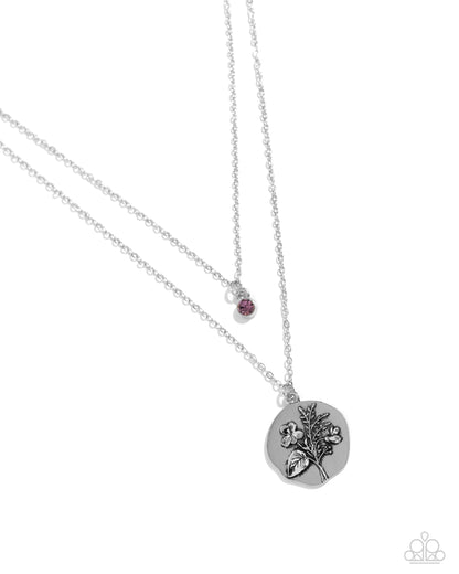 Birthstone Beauty - Purple Necklace and Breathtaking Birthstone Purple Post Earring Set (February)