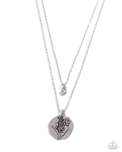 Birthstone Beauty - Blue Necklace and Breathtaking Birthstone - Blue Post Earring Set (March)