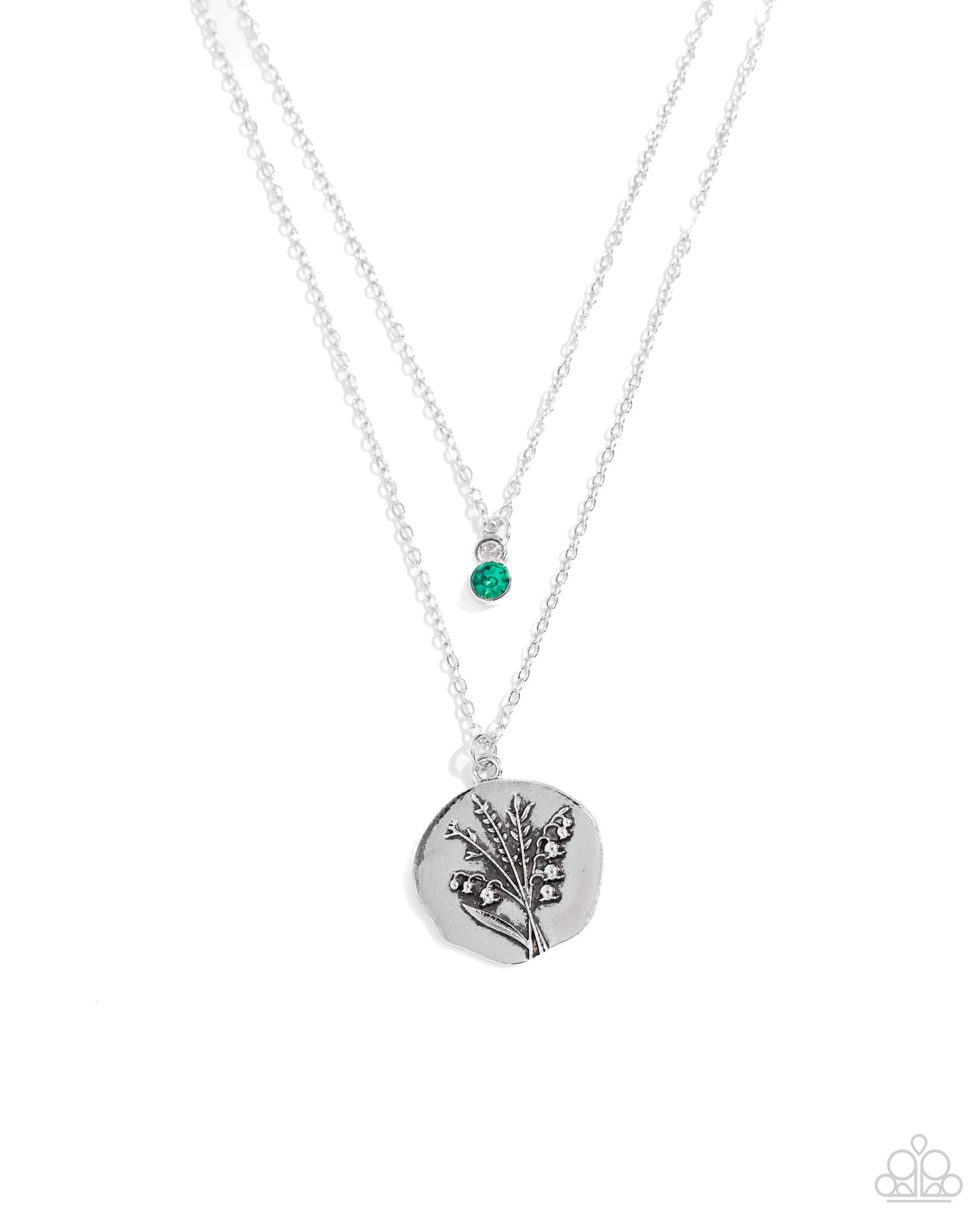 Birthstone Beauty - Green Necklace and Breathtaking Birthstone Green Post Earrings (May)