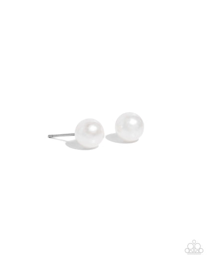 Breathtaking Birthstone - White - Paparazzi Earrings