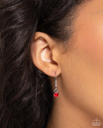 Birthstone Beauty - Red Necklace and Breathtaking Birthstone Red Post Earrings(July)