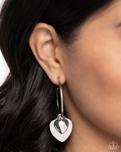 Casually Crushing - Silver - Paparazzi Earrings