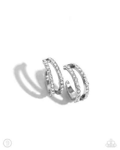 Monochromatic Mystique - Paparazzi Ear Cuffs