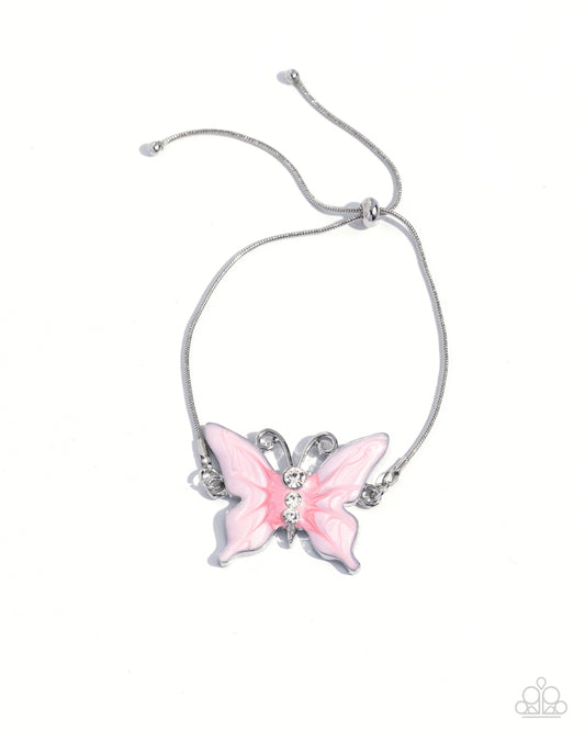 Aerial Adornment Pink - Paparazzi Bracelet