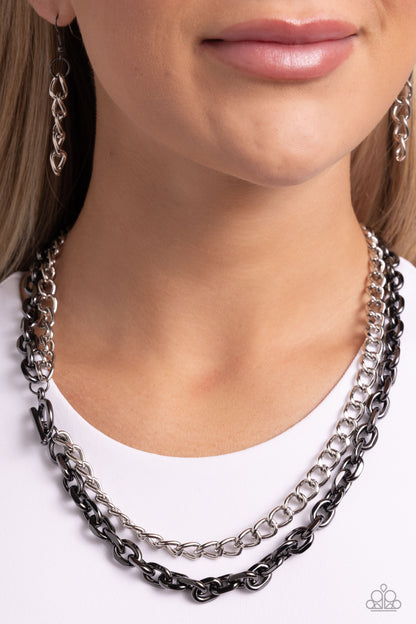 Industrial Improv - Black - Paparazzi Necklace