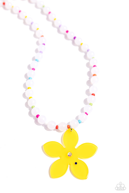Nostalgic Novelty - Yellow - Paparazzi Necklace
