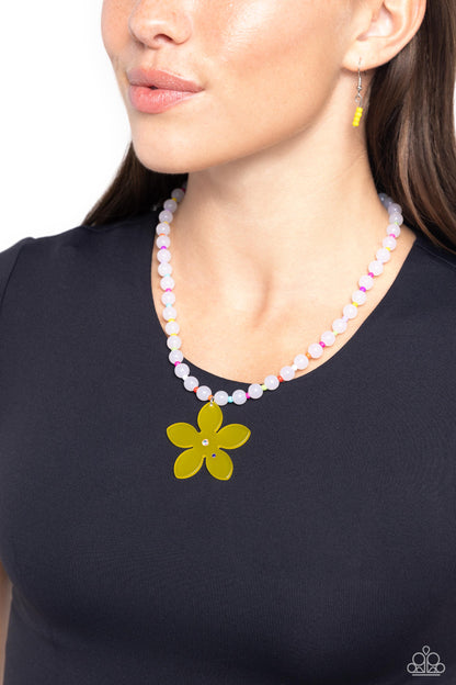 Nostalgic Novelty - Yellow - Paparazzi Necklace