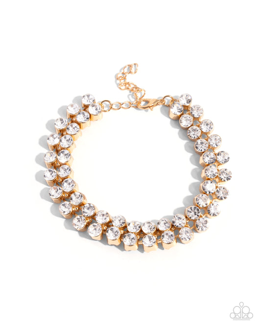 Once Upon A TIARA - Gold - Paparazzi Bracelet