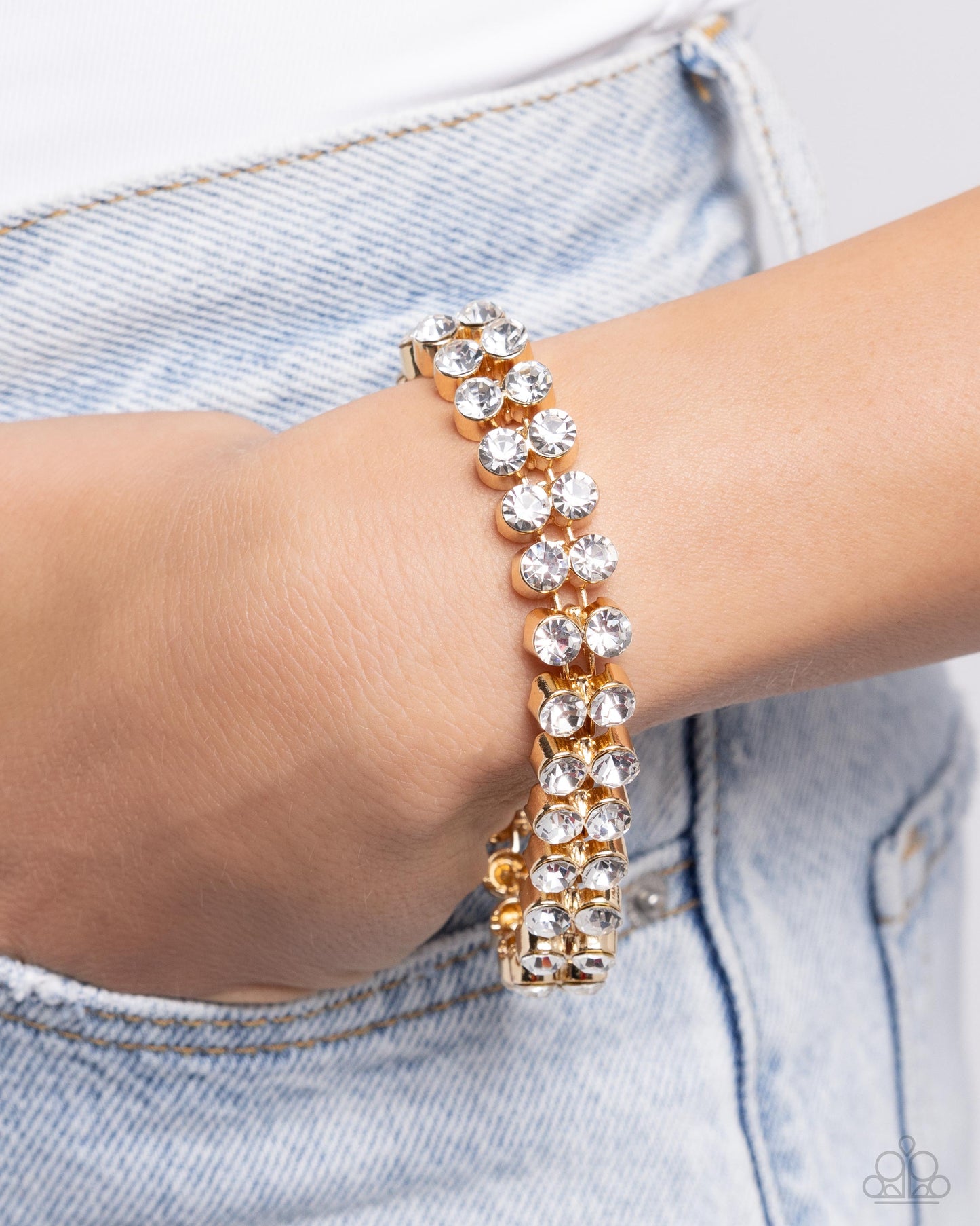 Once Upon A TIARA - Gold - Paparazzi Bracelet