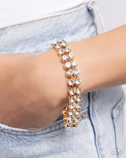 Once Upon A TIARA - Gold - Paparazzi Bracelet