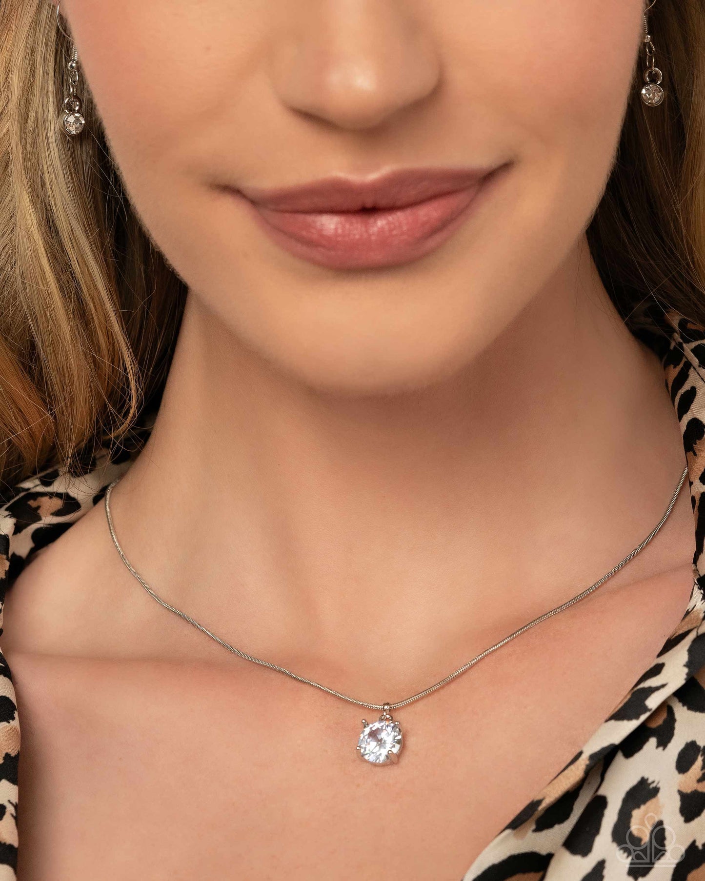 Pronged Premiere - White - Paparazzi Necklace