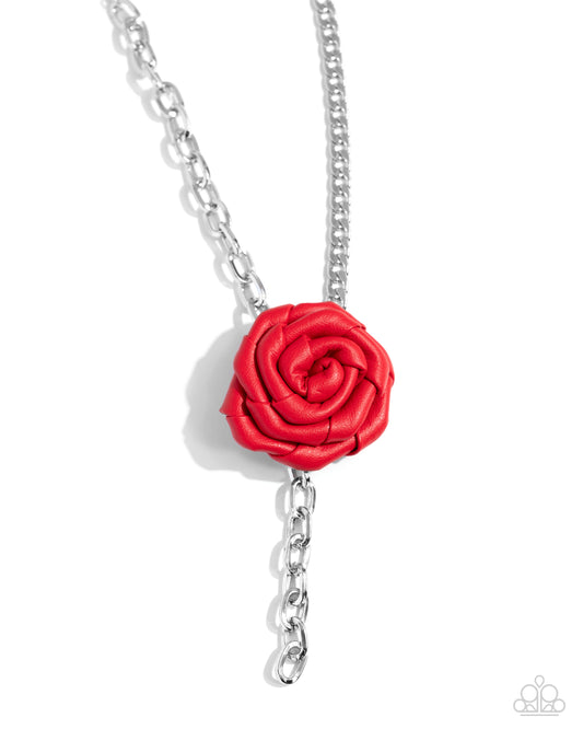 ROSE and Cons - Red - Paparazzi Necklace