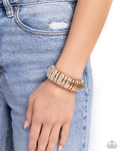 Appealing A-Lister - Gold - Paparazzi Bracelet