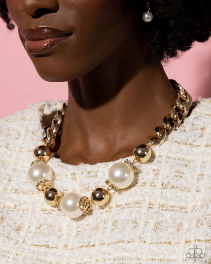 Generously Glossy - Gold - Paparazzi Earrings