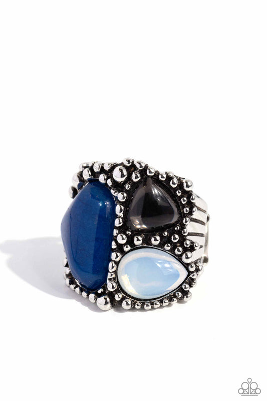 Coming Soon - Natural Motley - Blue - Paparazzi Ring