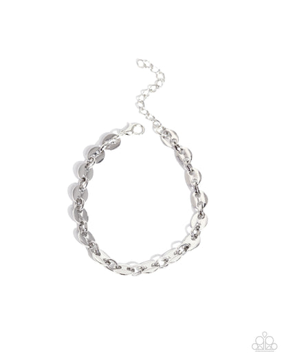 Abstract Advocate - Silver Necklace and Abstract Adventure - Silver - Paparazzi Set