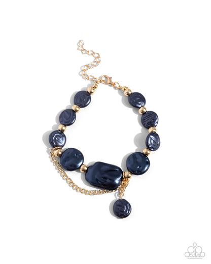 Beaming Baroque - Blue Necklace and 5th Avenue Finesse - Blue Bracelet Set