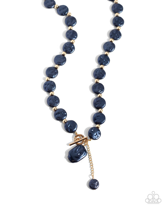 Beaming Baroque - Blue Necklace and 5th Avenue Finesse - Blue Bracelet Set