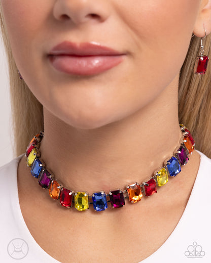 Ecstatic Emeralds - Multi - Paparazzi Necklace