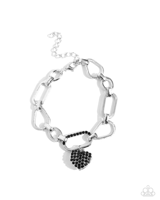 HEART Director - Black - Paparazzi Bracelet