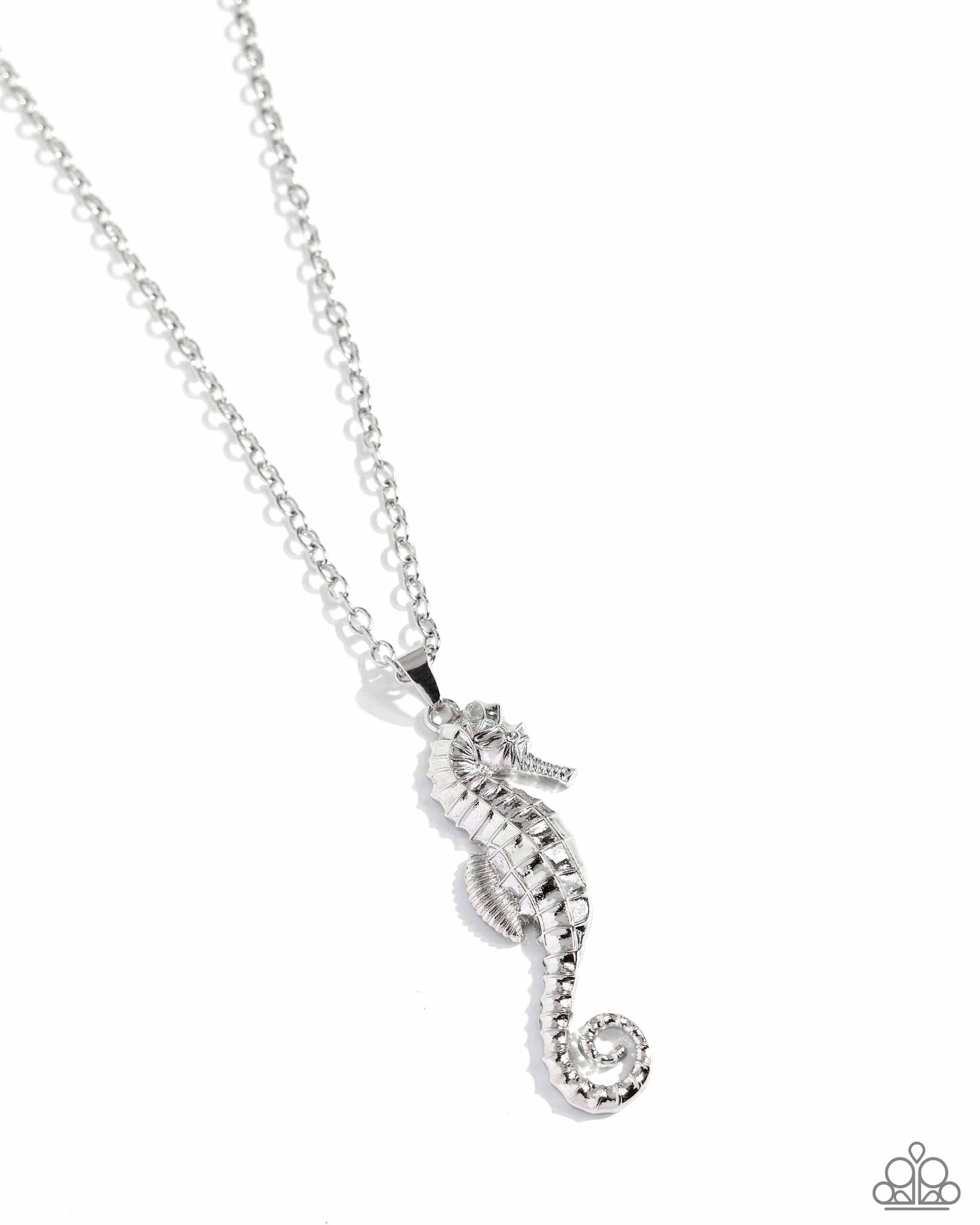 Sparkling Seahorse - Silver Necklace and Seahorse Sheen - Silver Earrings Paparazzi Set