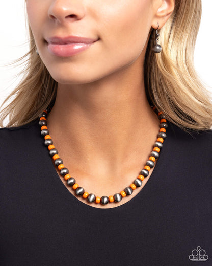 Contemporary Confidence - Orange - Paparazzi Necklace