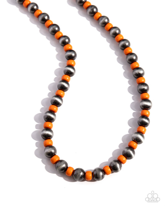 Contemporary Confidence - Orange - Paparazzi Necklace