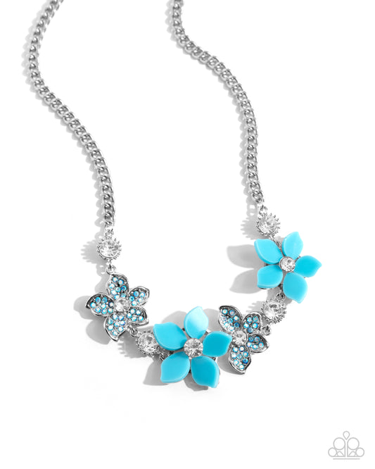 Bouquet Ballad - Blue - Paparazzi Necklace